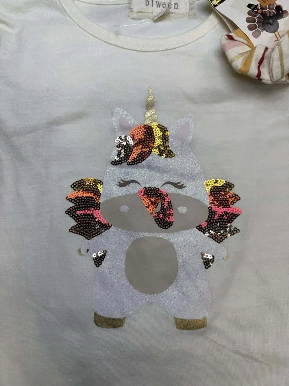 Btween Unicorn Fall Outfit w/Leggings Long Sleeve Shirt Scrunchie Girls Sz 6 NEW